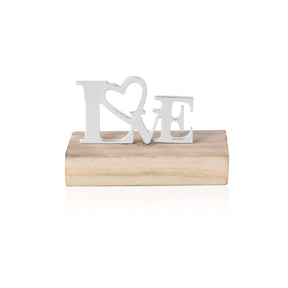 Crazy Love Silver Décor With Greeting Card
