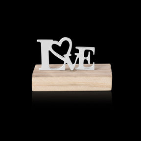Crazy Love Silver Décor With Greeting Card