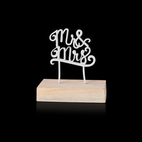 Mr & Mrs Silver Tag Décor With Greeting Card