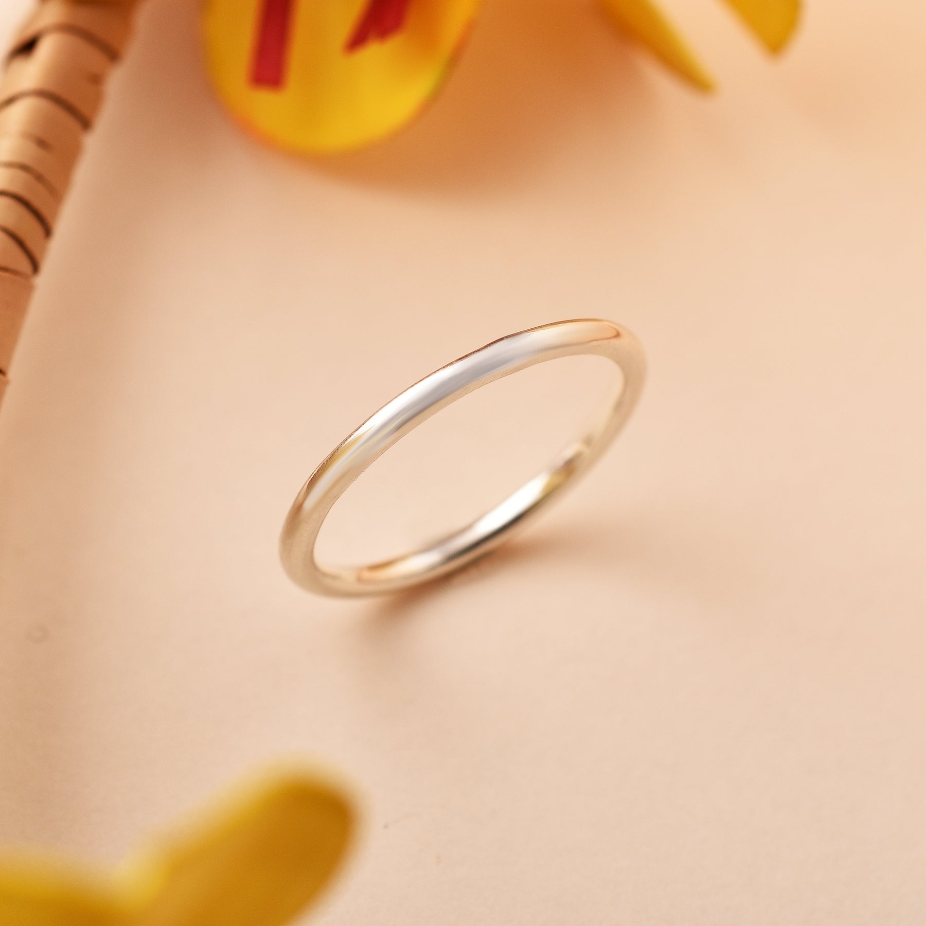 925 Sterling Silver Round Band Ring Gift for Him-1