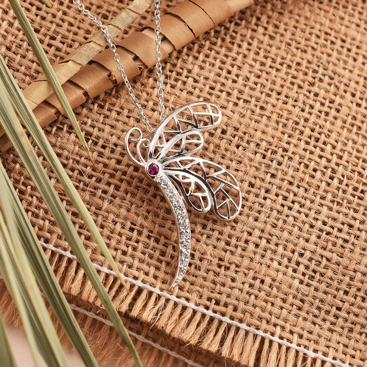 Aerial Dragonfly 925 Silver Pendant-1