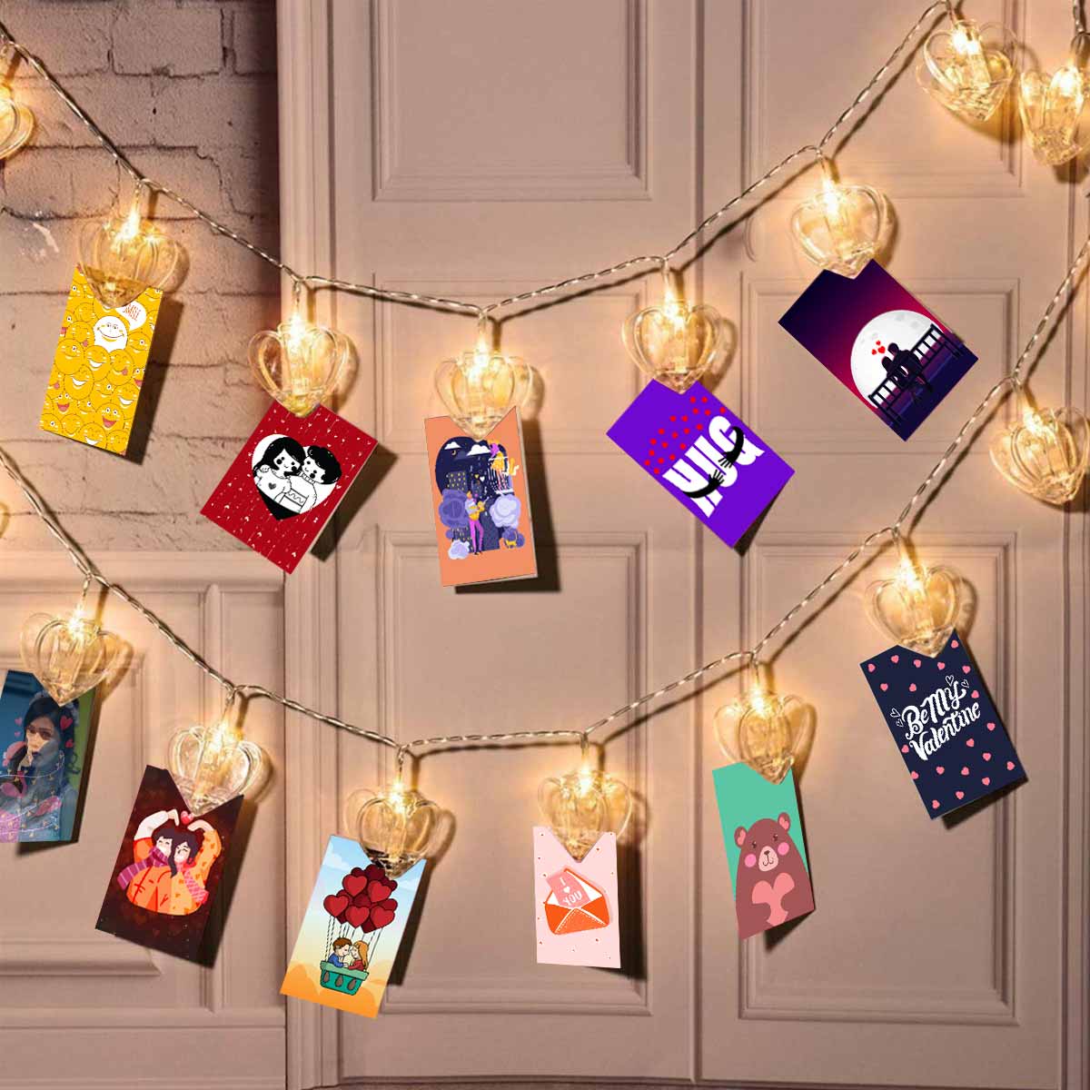 #Variant_Set of 10 Cards with Fairy Lights