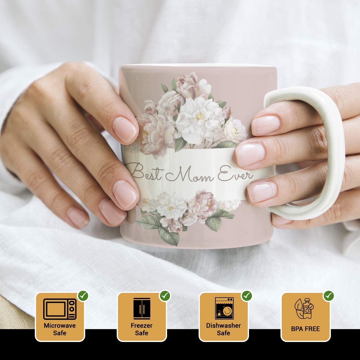 Best Mom Ever Printed Ceramic Coffee Mug Gift For Mother's Day