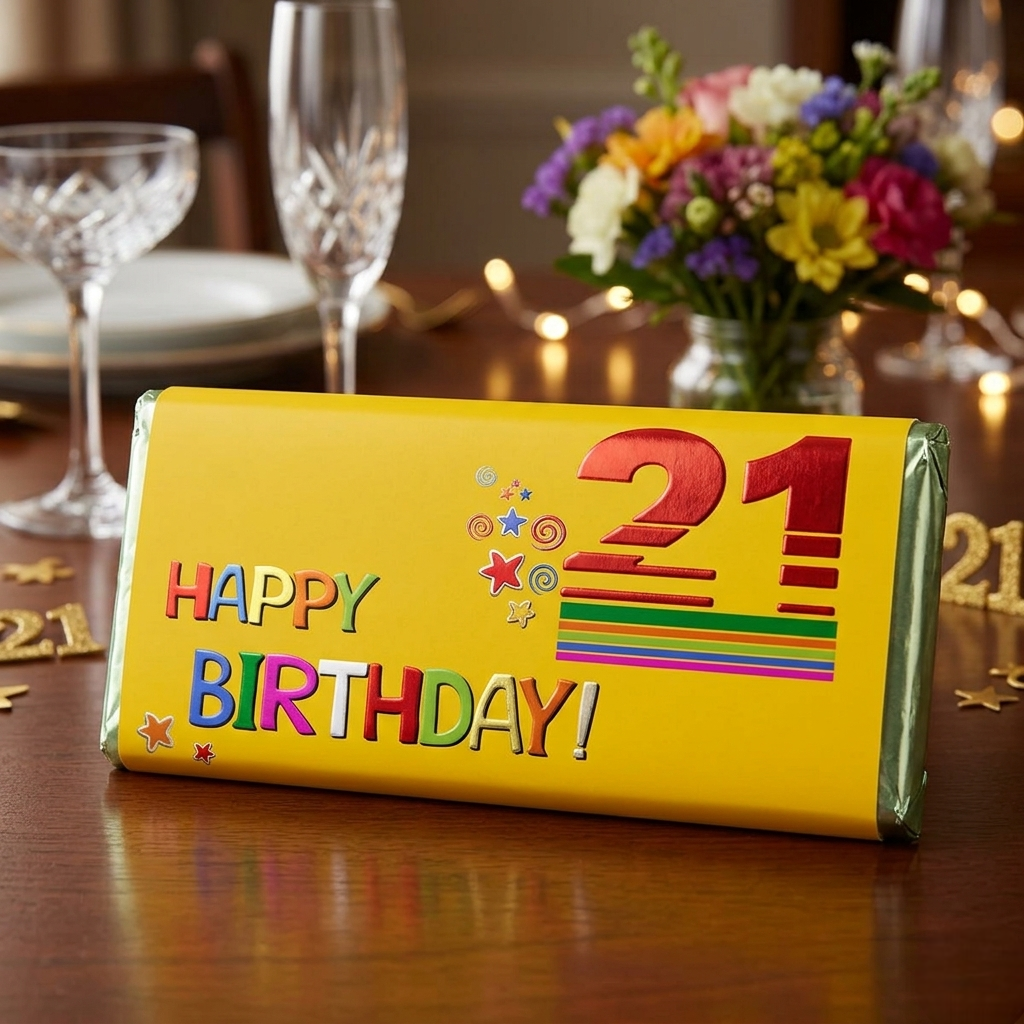 21st Birthday Personalised Choco Bar