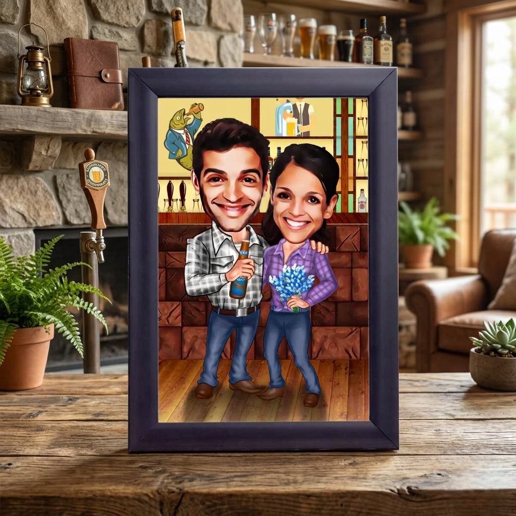 Personalised Couple Caricature Frame
