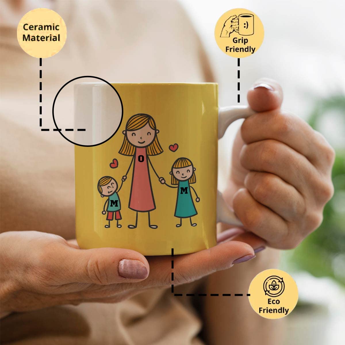 Cute Mom Doodle Ceramic Coffee Mug For Mother's Day