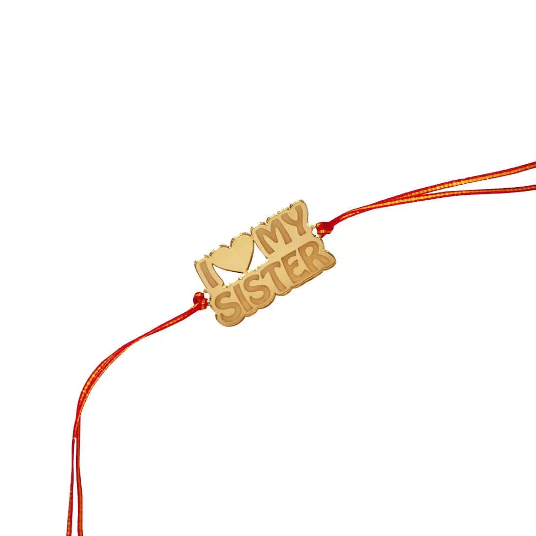 Gold Acrylic I Love My Sister Incredible Rakhi-2
