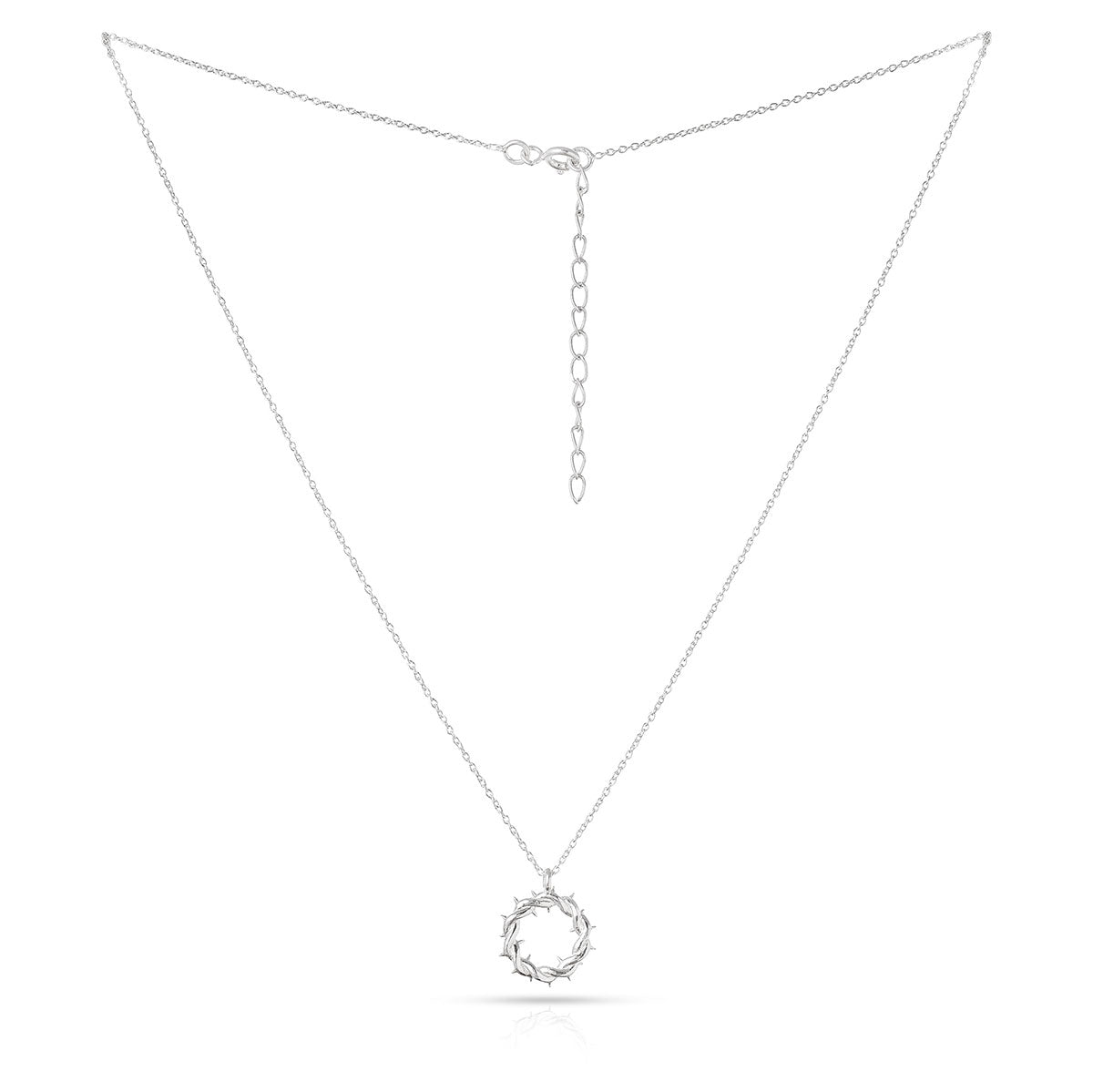 Jesus Crown Thorns Silver Pendant-2