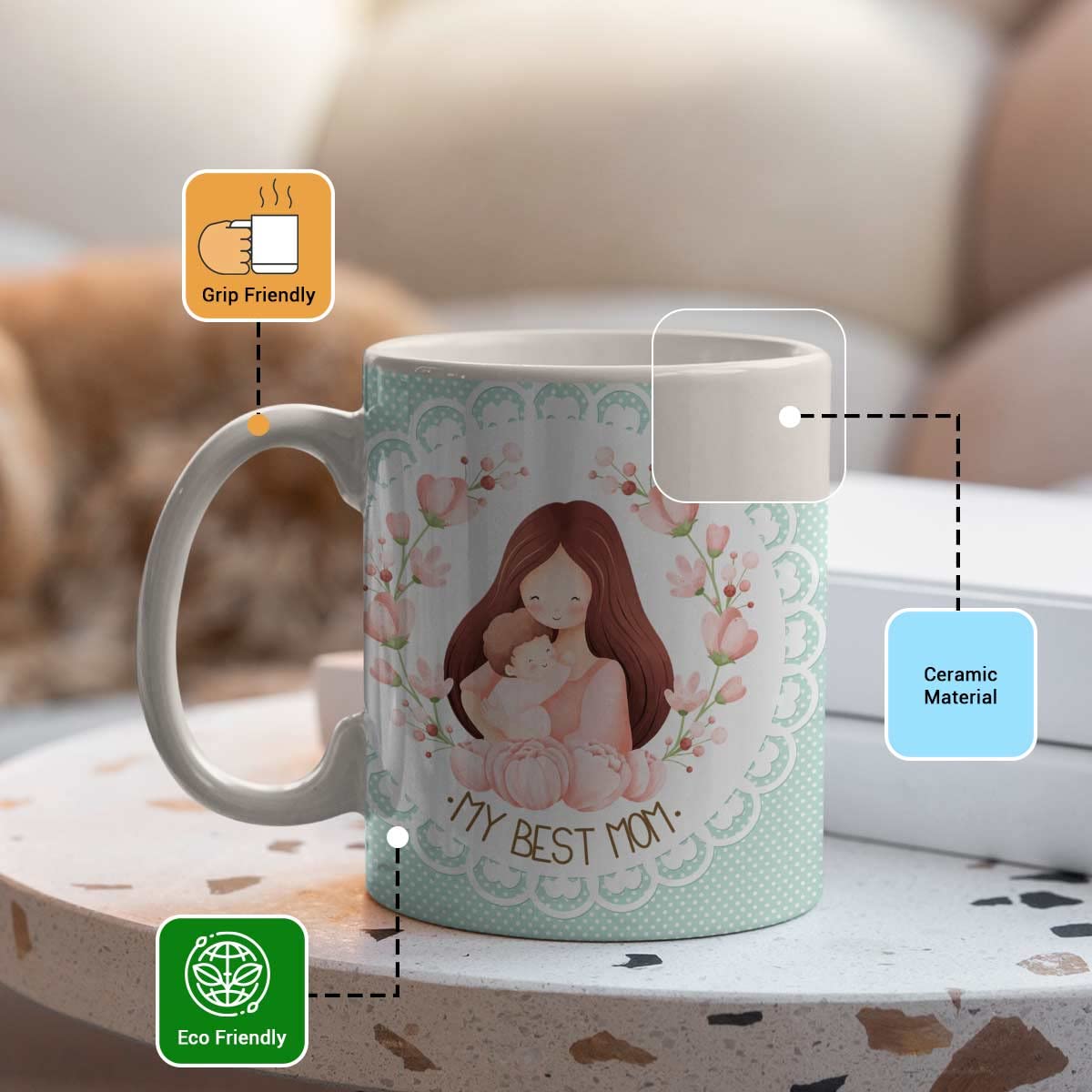 My Best Mom Coffee Mug Gift For Mom