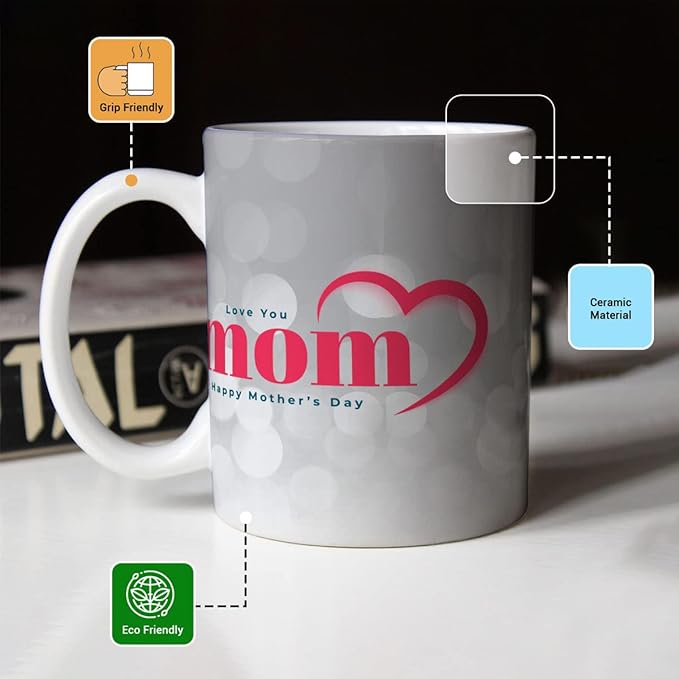 Love You Mom Coffee Mug Gift For Mother’s Day