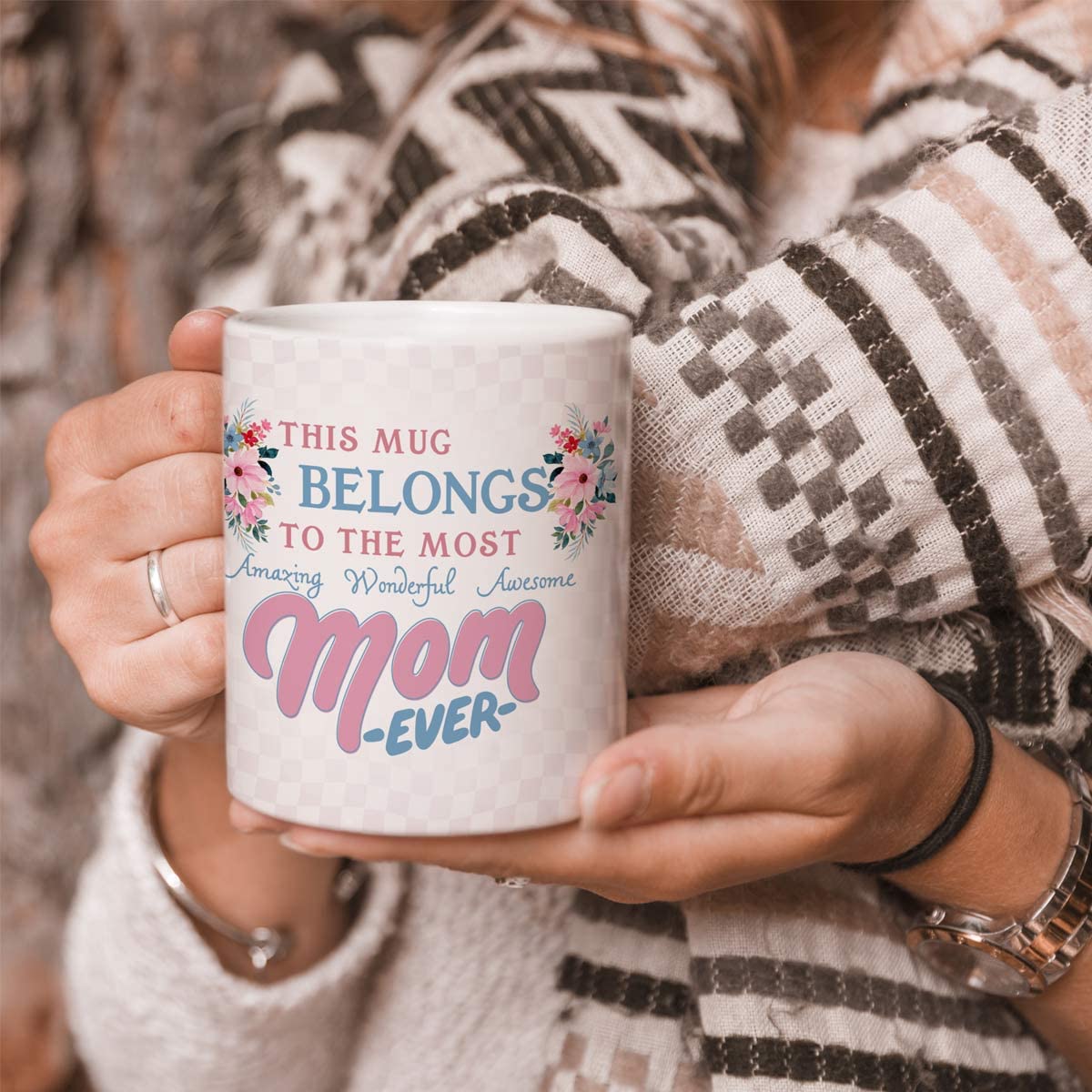 Wonderful Mom Ever Printed Ceramic Coffee Mug Gift For Mother's Day