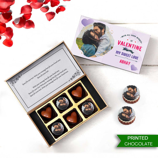 My Sweet Love Valentine Personalised Photo Chocolate