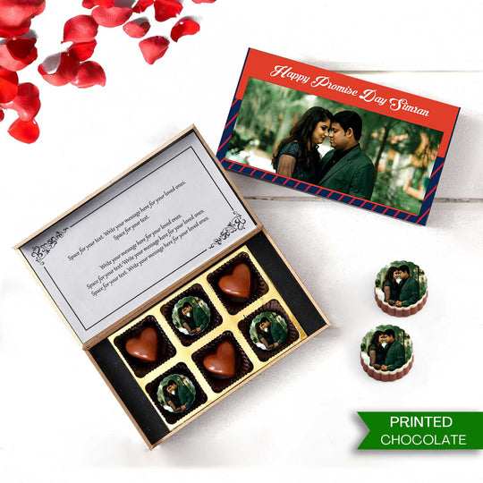 Unique Promise Day Personalised Photo Chocolate