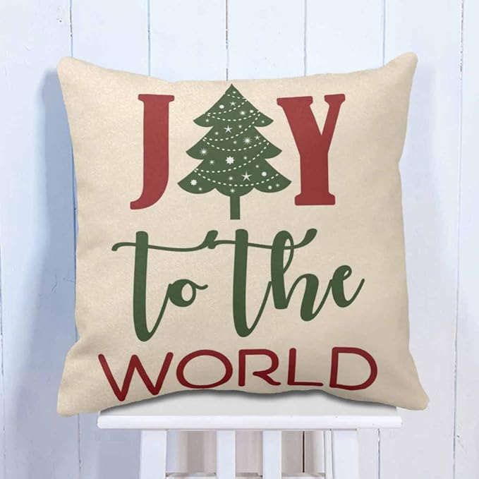 X-mas Joy To The World Cushion Gift For Christmas
