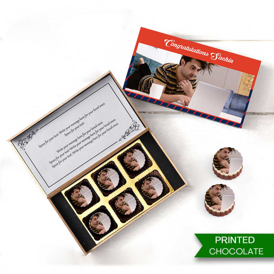 Premium Congratulations Personalised Photo Chocolate
