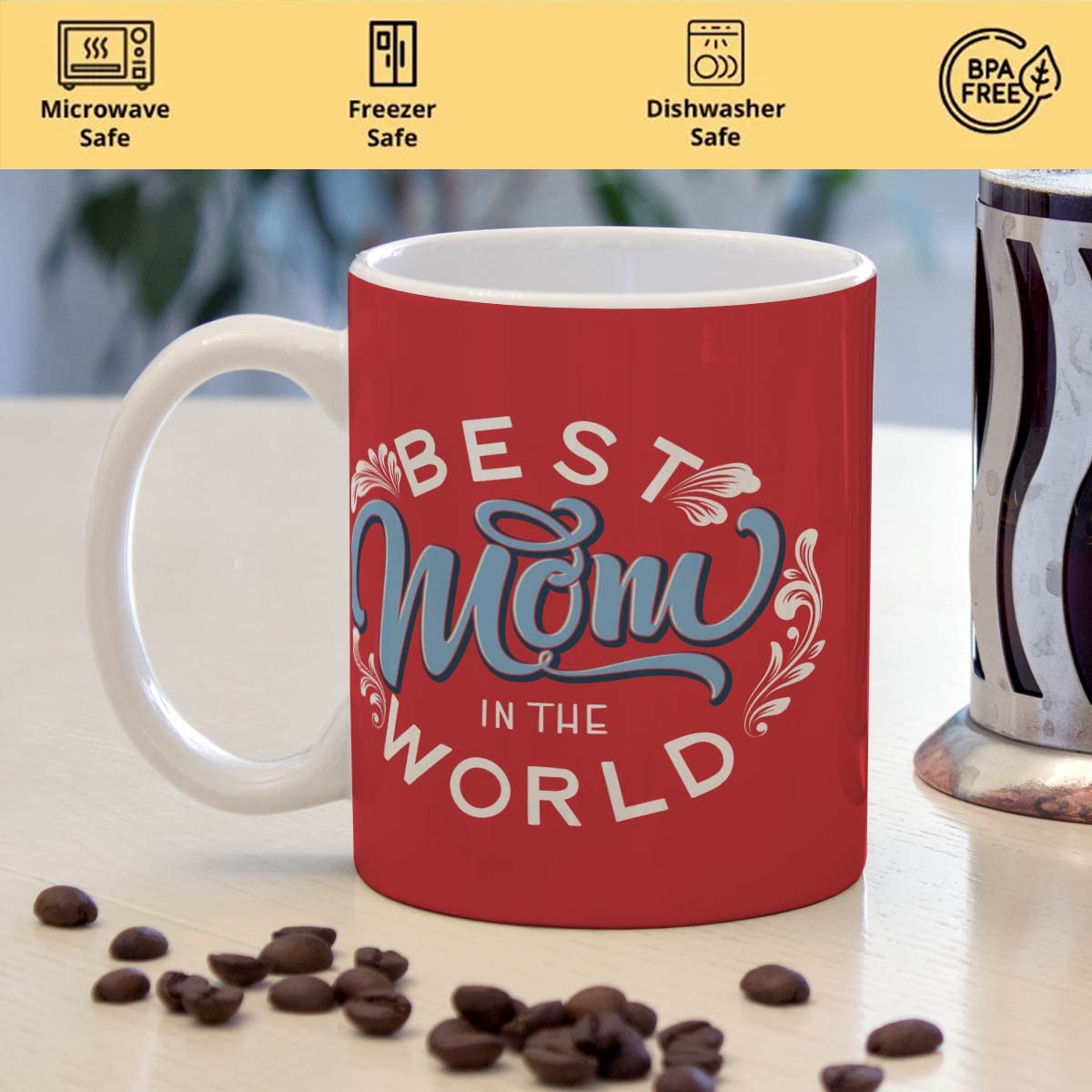 Best Mom In World Ceramic Coffee Mug Gift For Mom