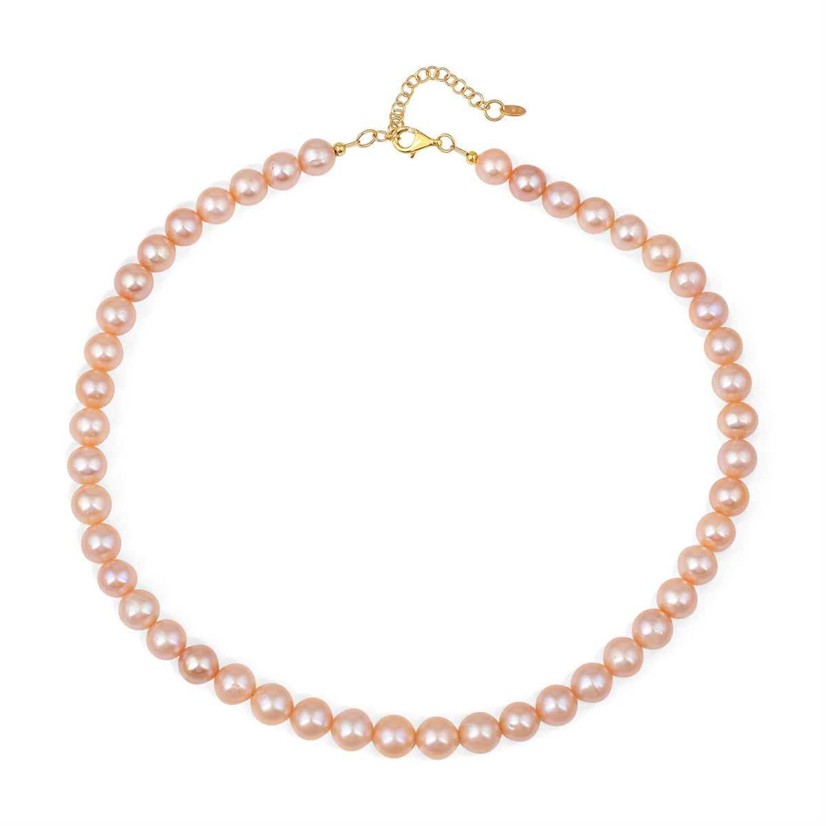 Rose Gold Pearl Necklace-2