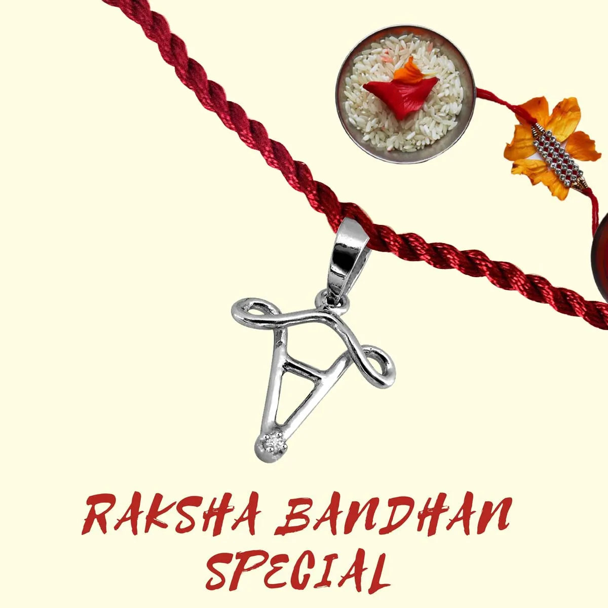 Eye Catchers Sterling Silver Rakhi for Brothers-2