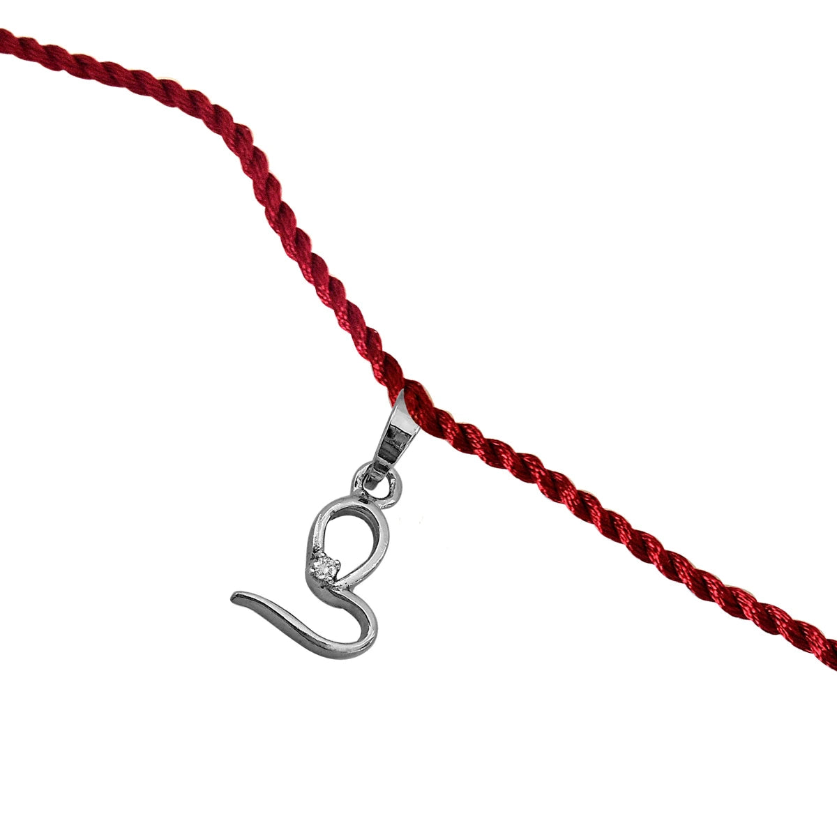 Divine Glitter Sterling Silver Rakhi for Brothers-1