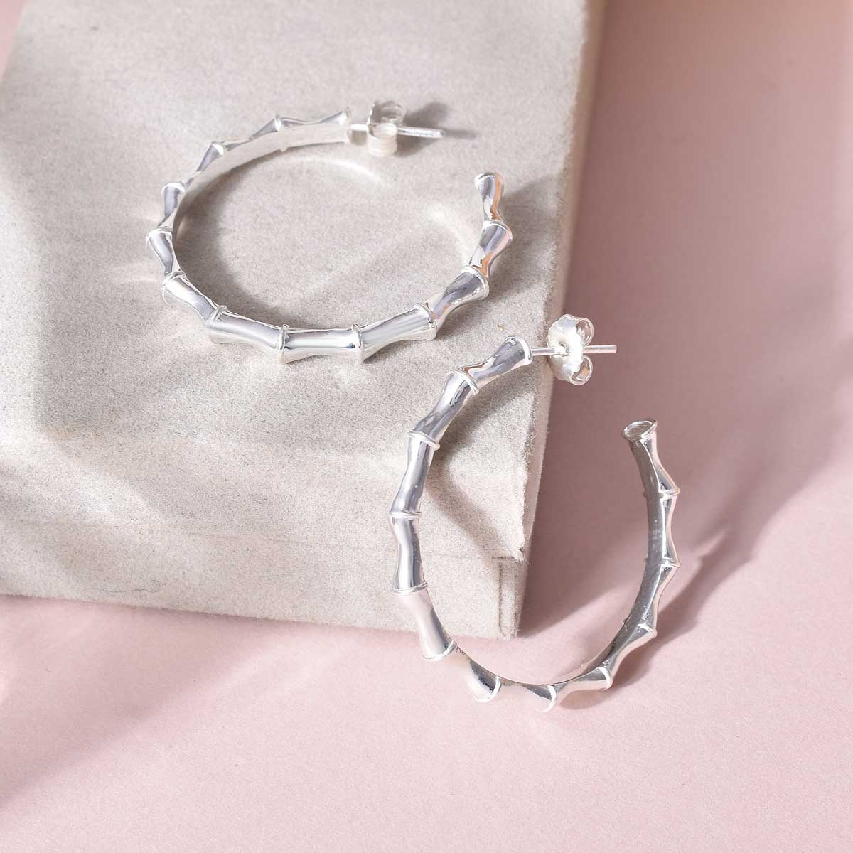 Bamboo Hoop Earrings-1