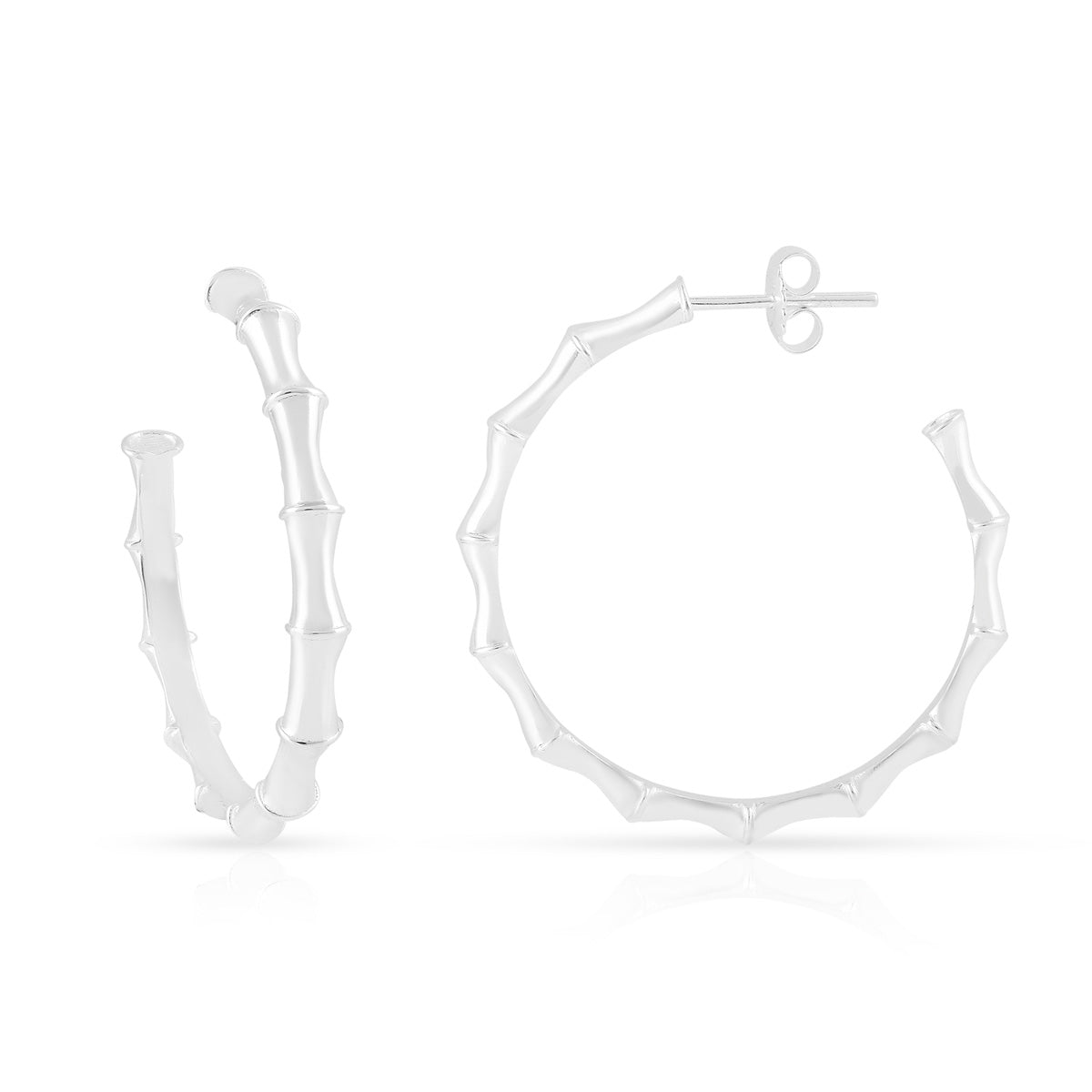 Bamboo Hoop Earrings-2