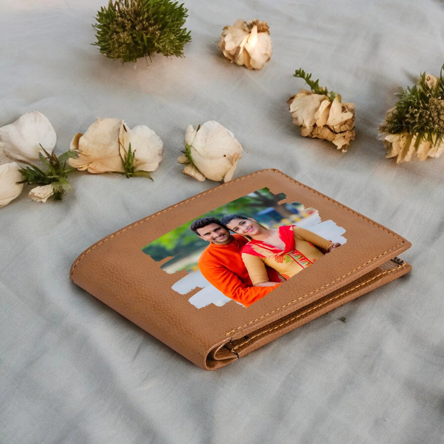 Stylish Croc Personalized Photo Wallet for Men