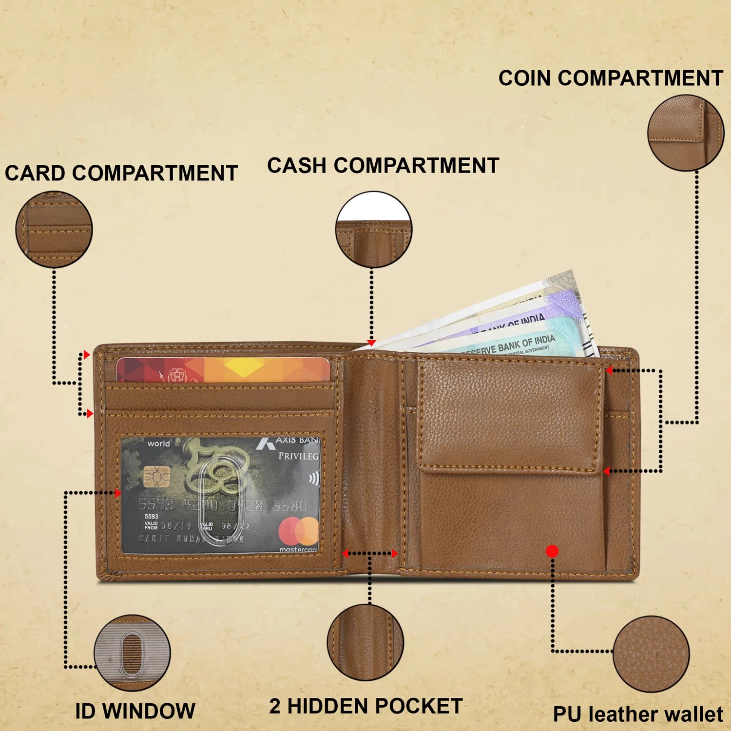 Stylish Croc Personalized Photo Wallet for Men