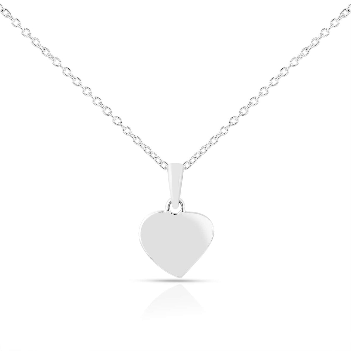 Stylized Heart Shape Minimalist Silver Pendant-2