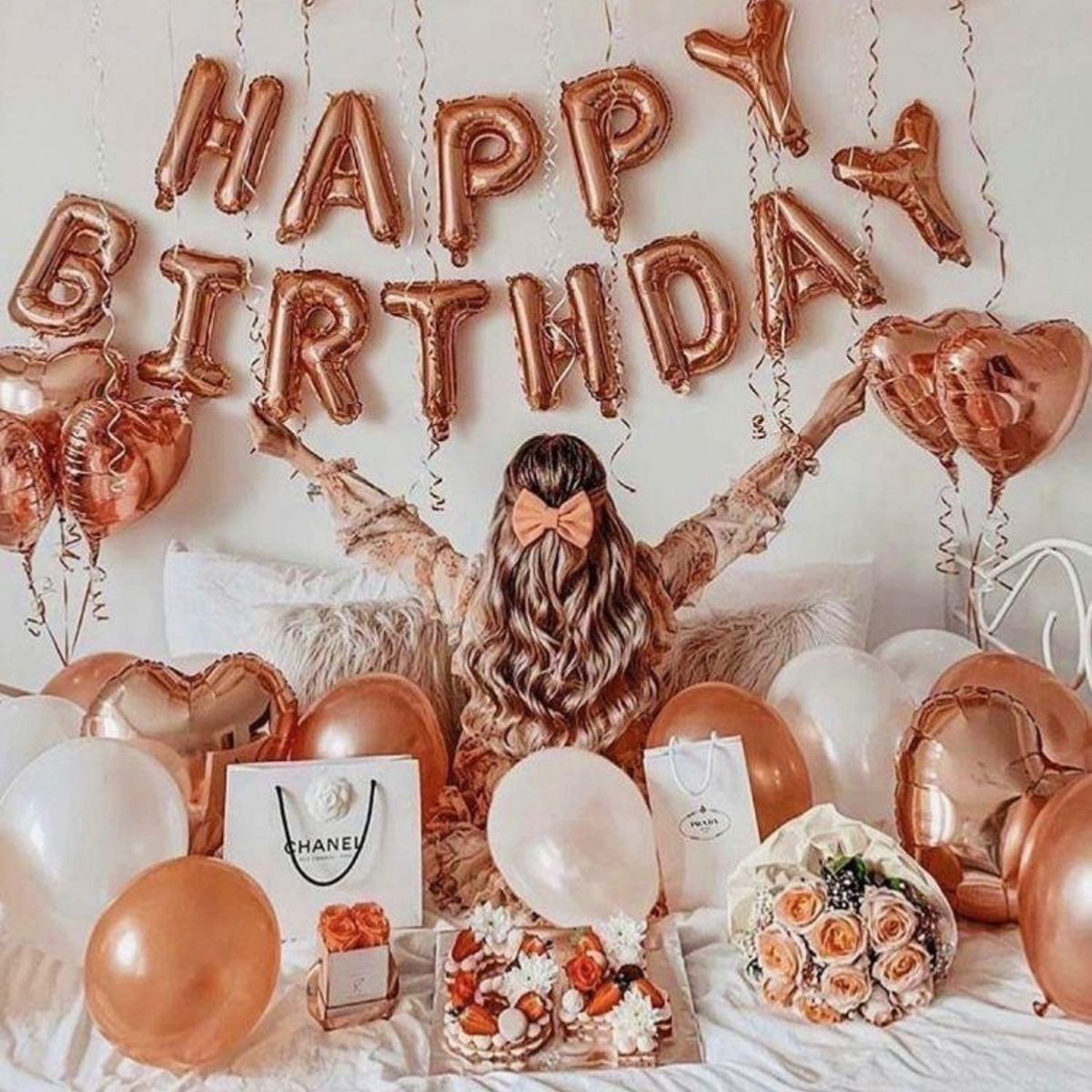 Birthday Surprise Rose Gold Balloon Decor-1