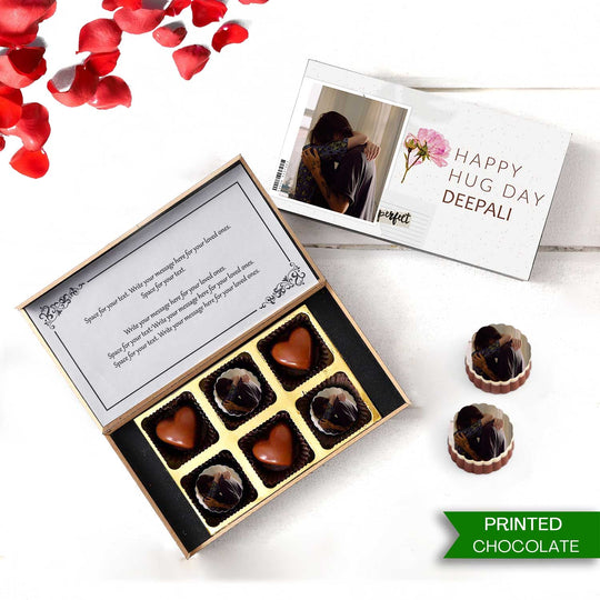 Top Class Hug Day Personalised Photo Chocolate