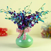 Mesmerising Blue Orchids Vase