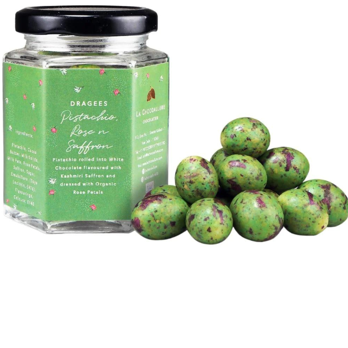 #Variant_Pistachio Rose N Saffron Dragees (100 gm)