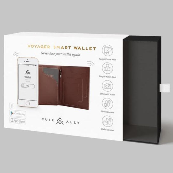 Voyager Leather Wallet + Anti-Lost Electronic Smart Tech