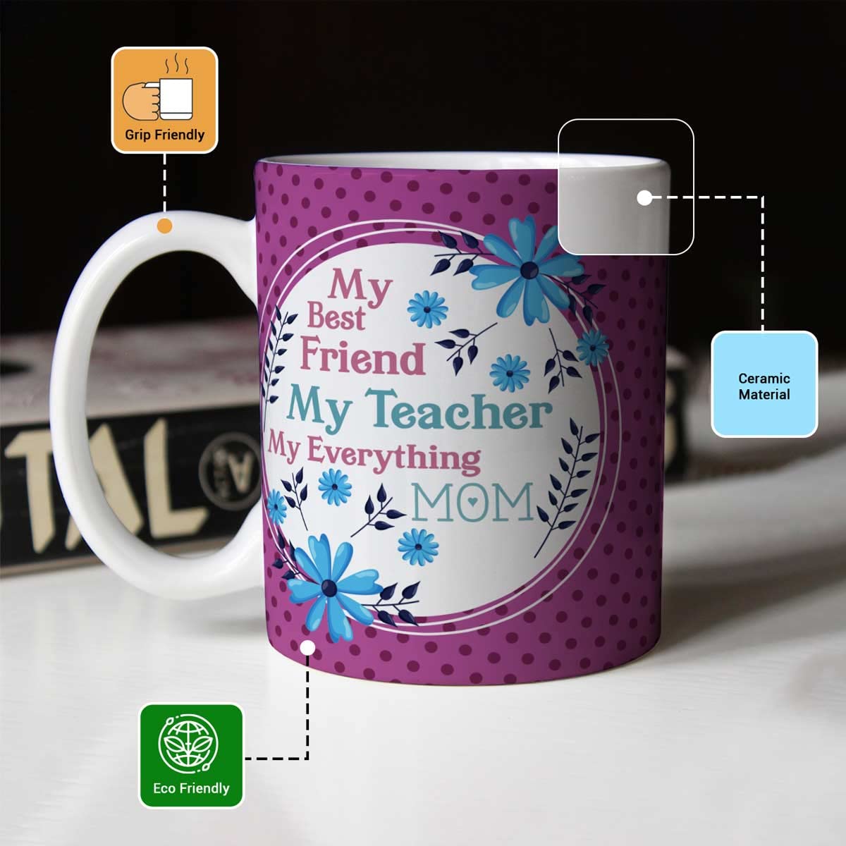 My Everything My Mom Ceramic Coffee Mug Gift For Mother's Day