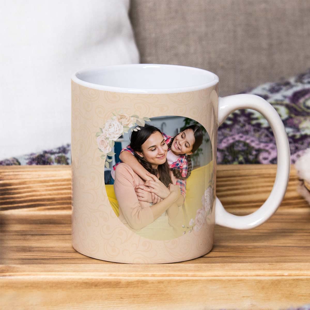 Personalized Photo With Mom Ceramic Coffee Mug Gift For Mom