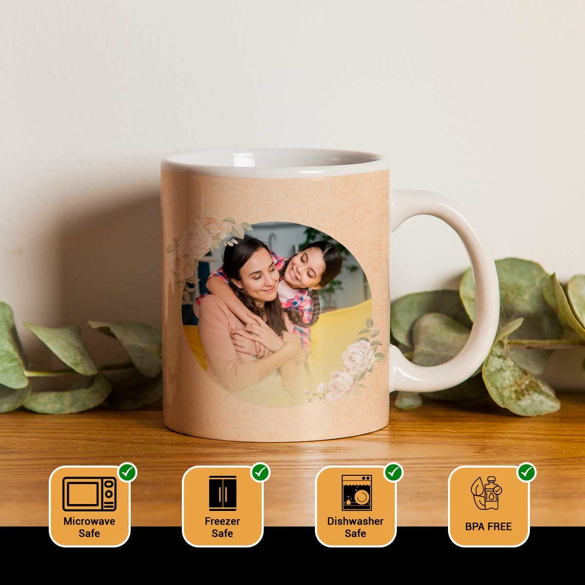 Personalized Photo With Mom Ceramic Coffee Mug Gift For Mom