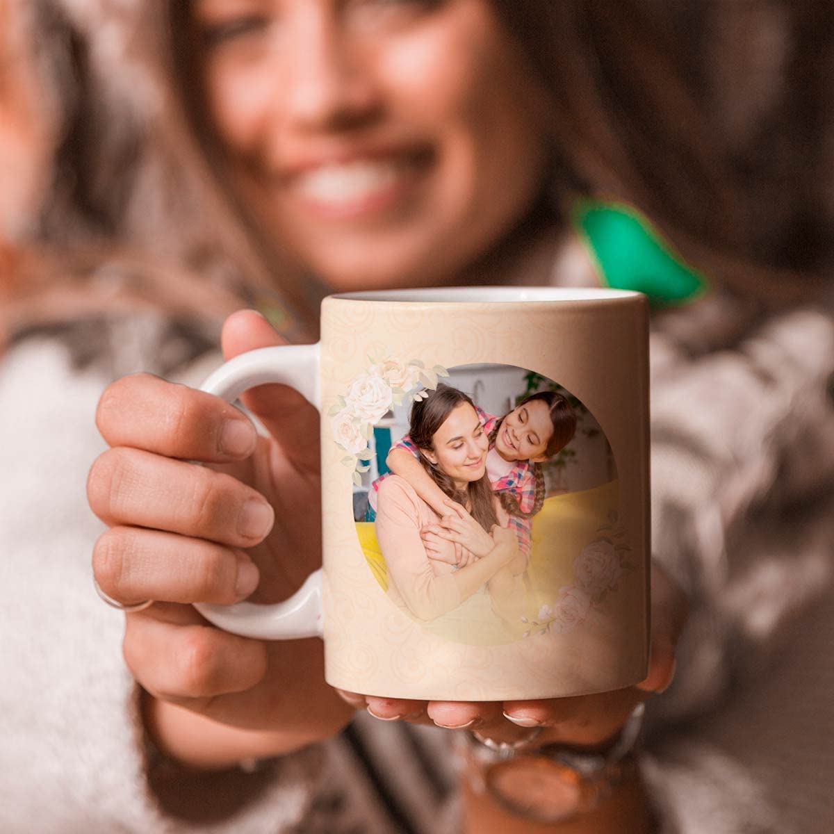 Personalized Photo With Mom Ceramic Coffee Mug Gift For Mom