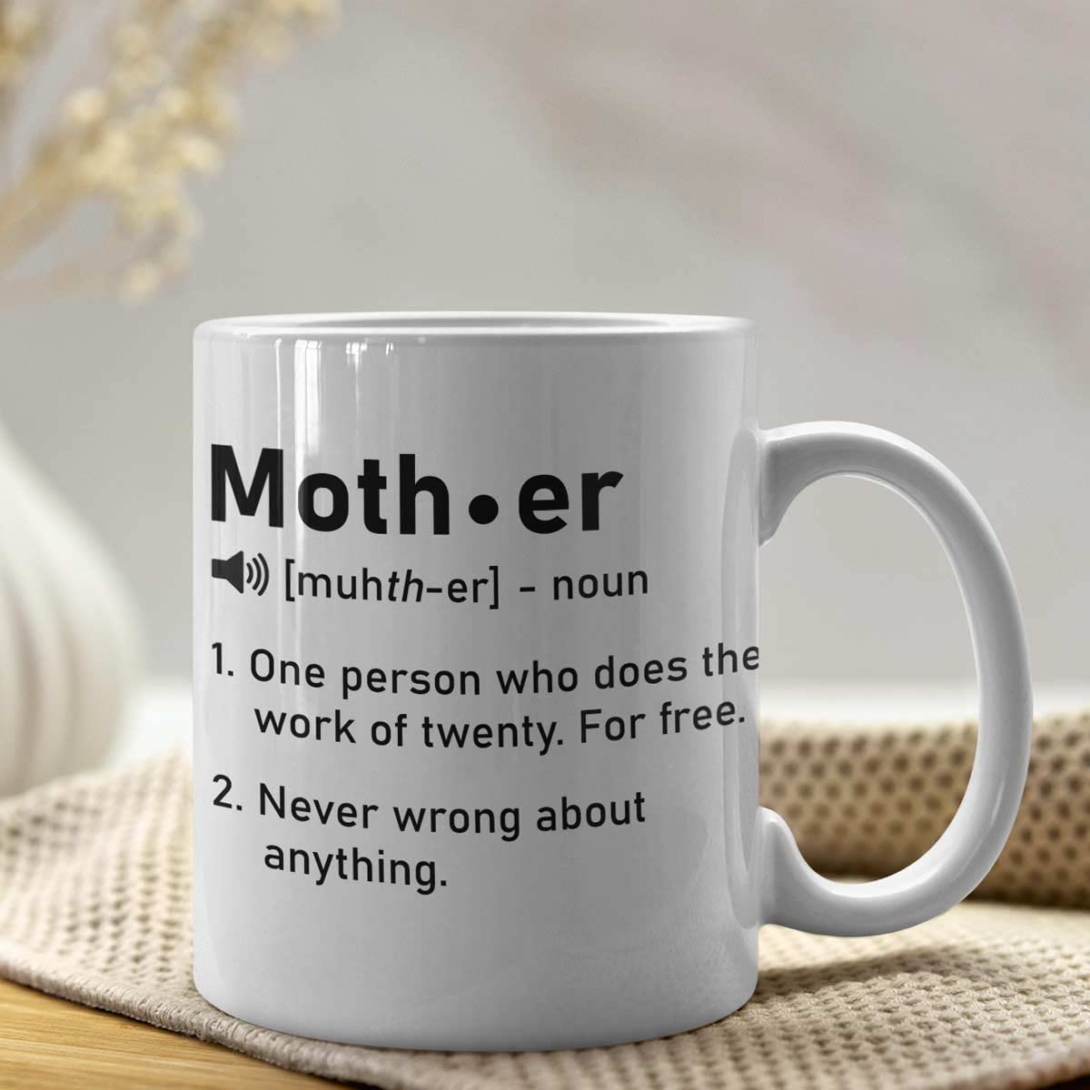 Mother – Noun Printed Ceramic Coffee Mug Gift For Mom