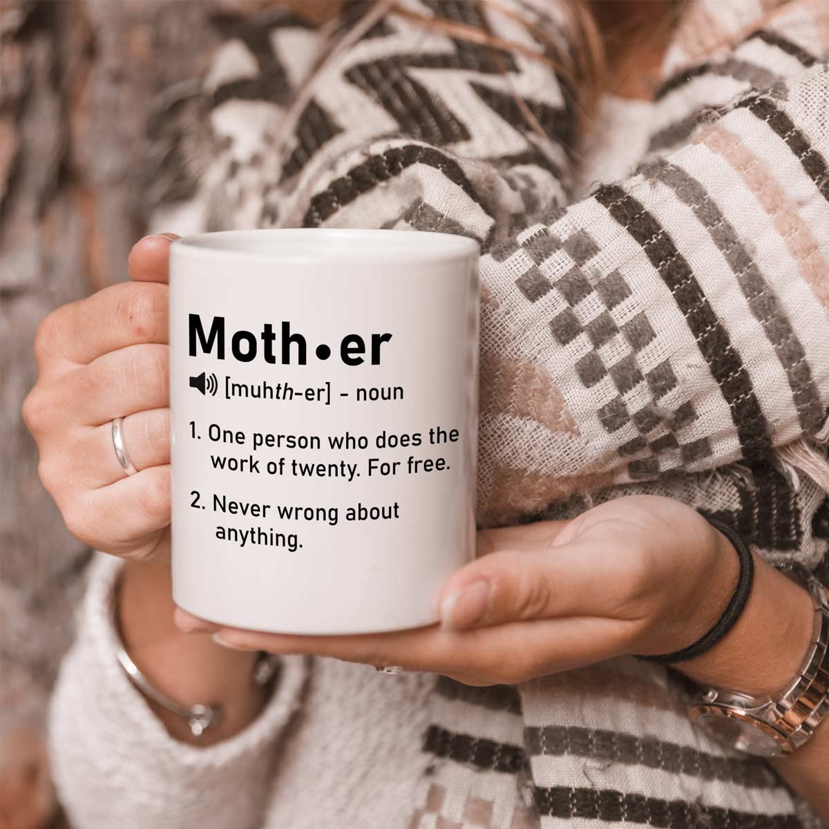 Mother – Noun Printed Ceramic Coffee Mug Gift For Mom