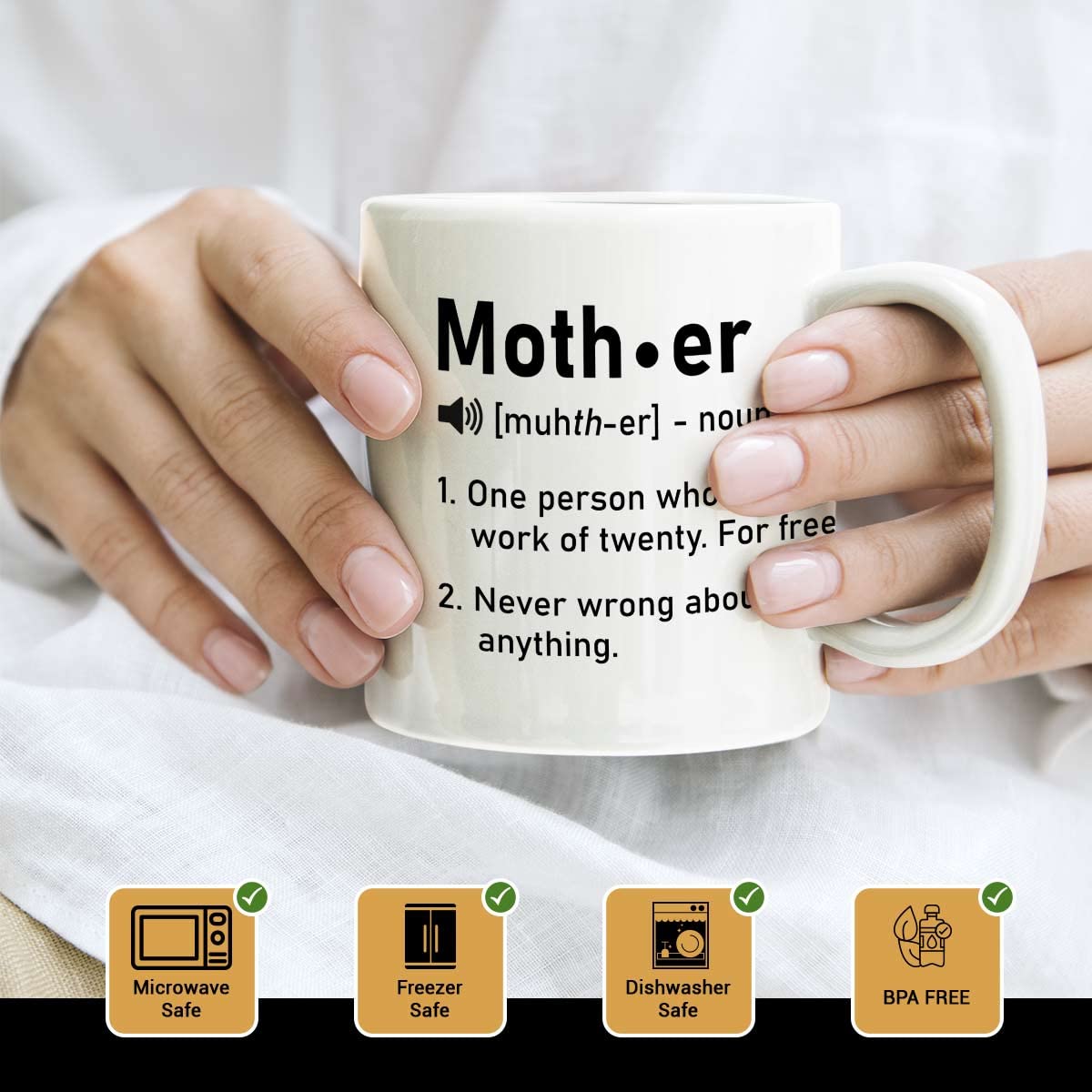 Mother – Noun Printed Ceramic Coffee Mug Gift For Mom