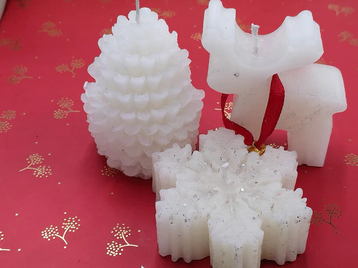 Set Of 3 Christmas Candles