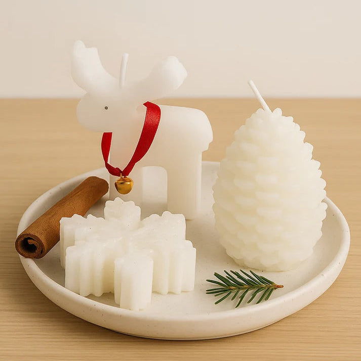 Set Of 3 Christmas Candles