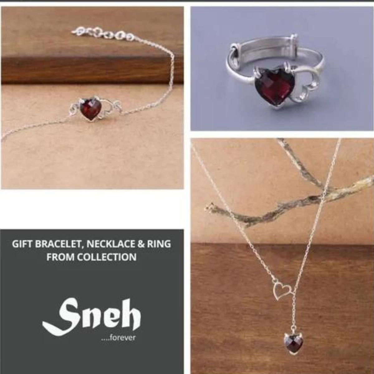 Sneh Necklace, Ring & Bracelet Giftbox