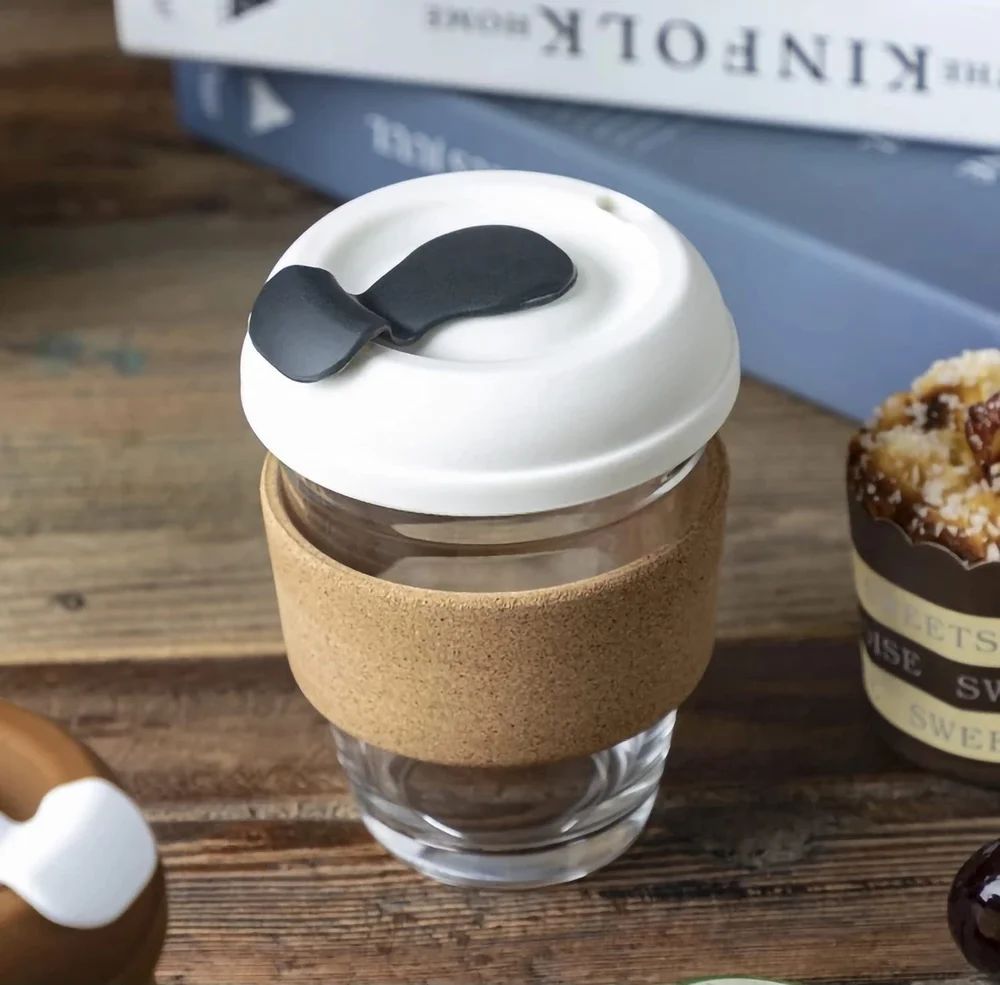 Glass Mug with Cork Grip - 350 ML