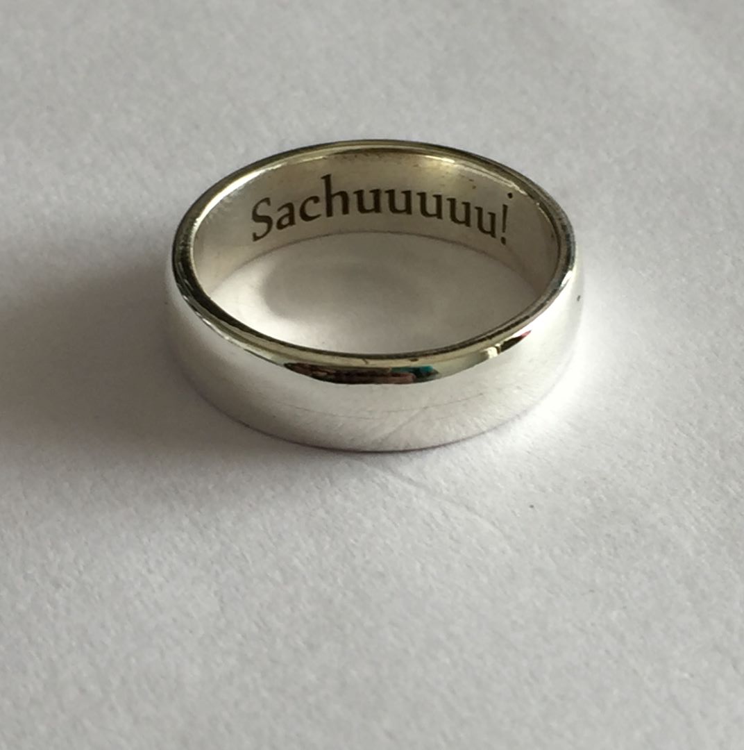 Bold Silver Name Ring