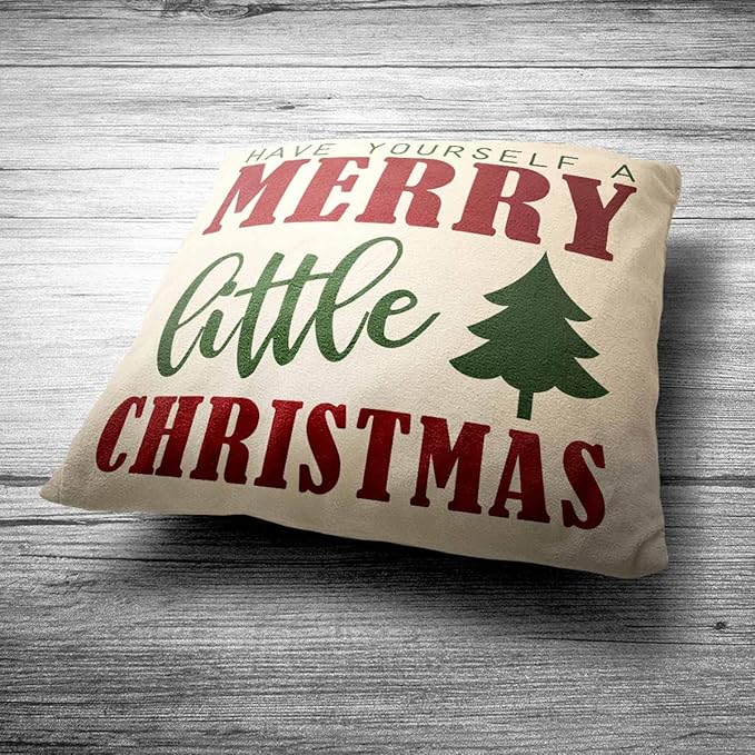 Merry Little Christmas Cushion Gift For X-mas