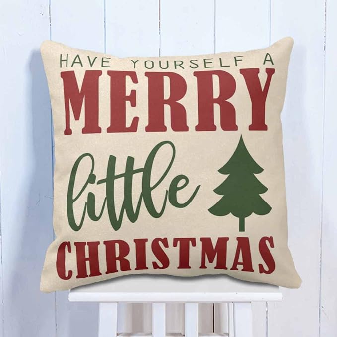 Merry Little Christmas Cushion Gift For X-mas