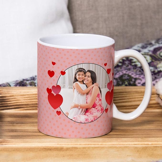 Personalized White Ceramic Photo Coffee Gift Mug For Mom