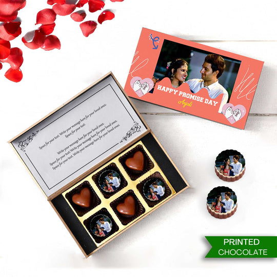 Luxury Promise Day Personalised Photo Chocolate