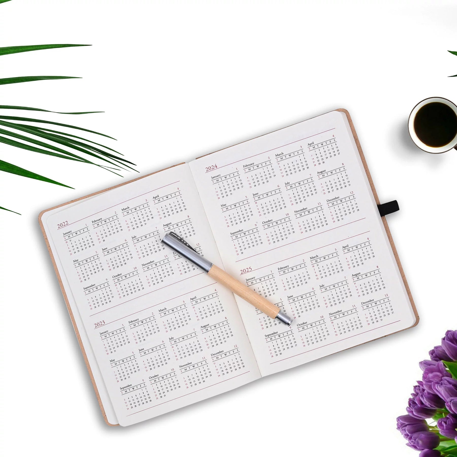 Personalized Engraved Wooden Diary with Pen Gift for Mother's Day-2